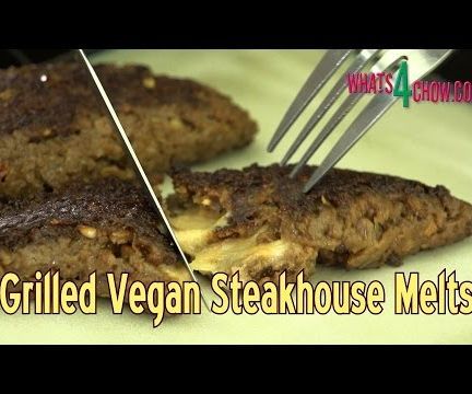 Vegan Steakhouse Melts - Vegan Patties Folded and Stuffed With Vegan Cheese