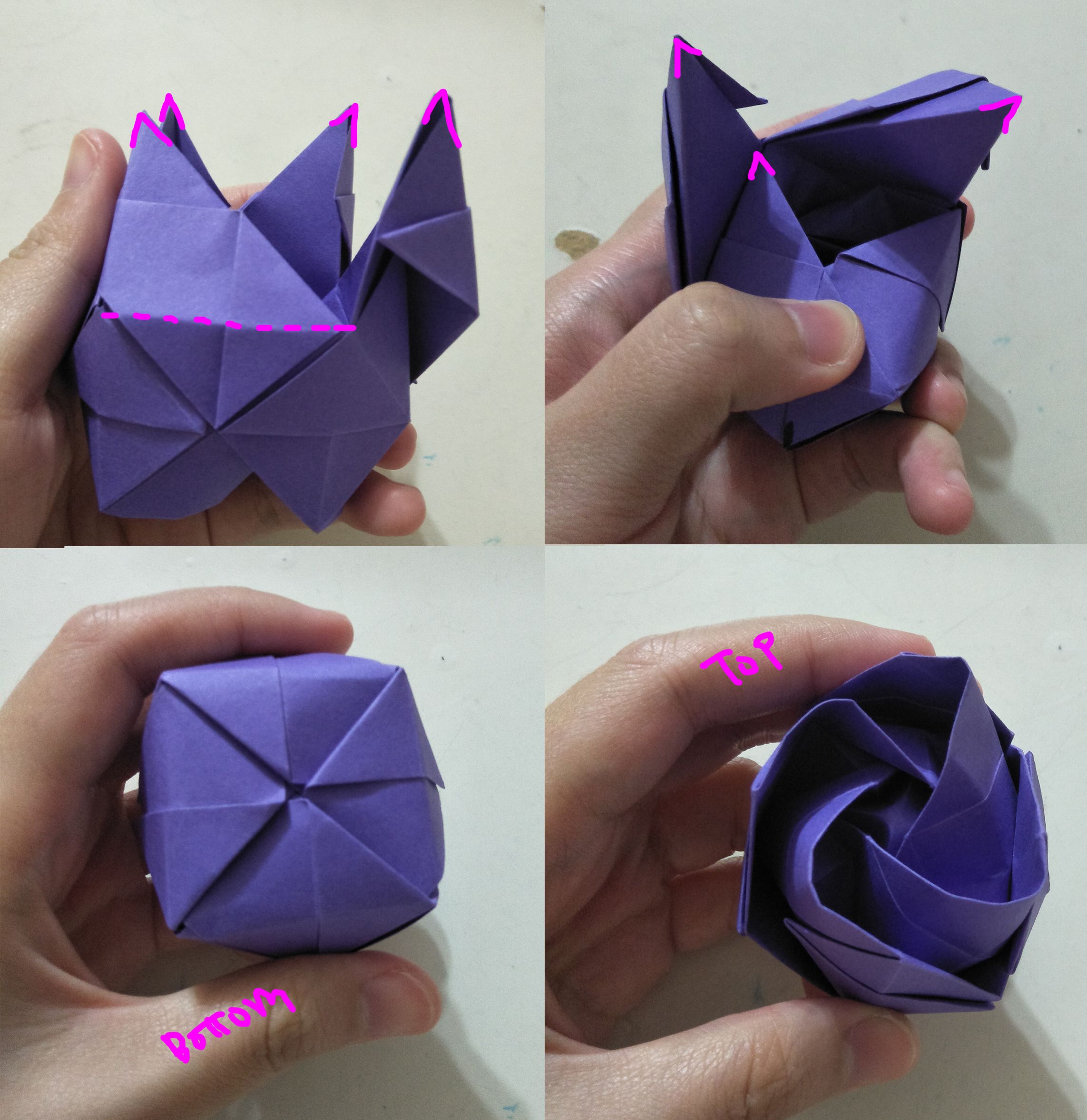 Origami Rose Ferrero Rocher GiftFavors 19 Steps (with Pictures