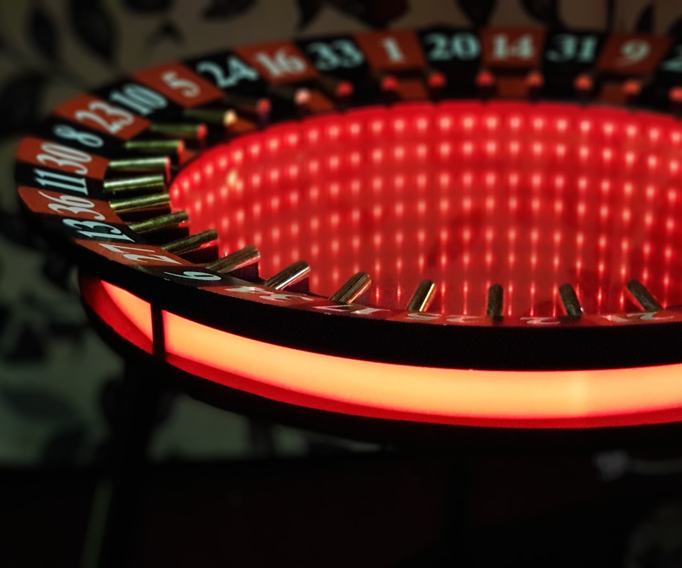 Coffee Table With Infinity Mirror From Casino Roulette