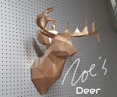 Faceted Deer on A4 or 8.5 X 11 Paper