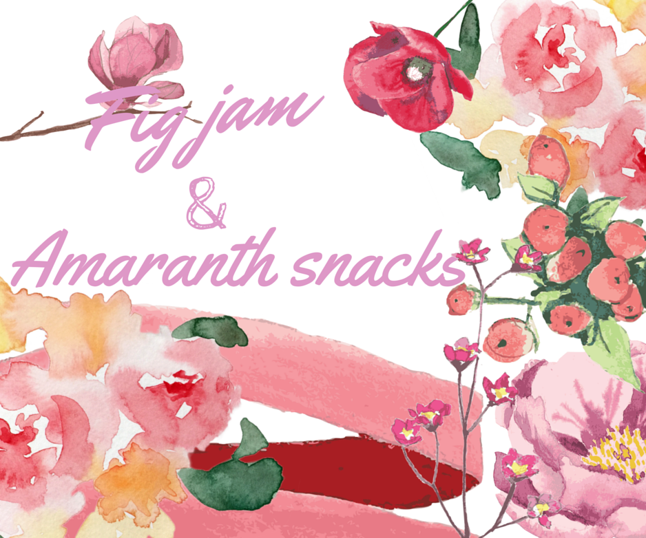 Fig jam + sweet amaranth snacks