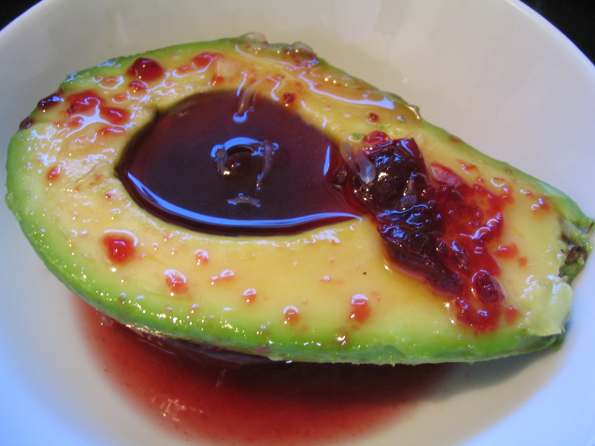 Avocados With Fruit Syrup