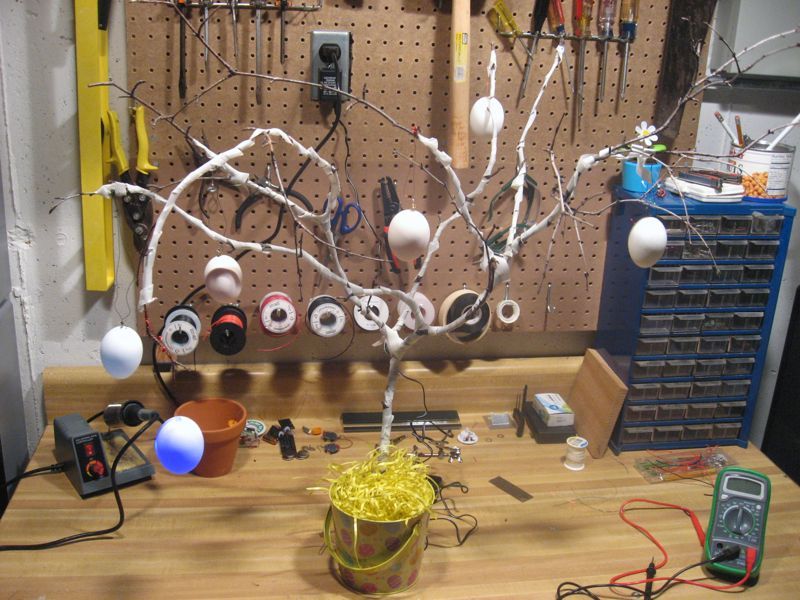 Dollar Store LED Egg Easter Tree