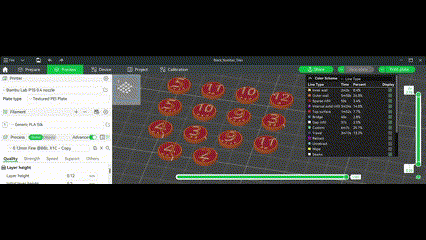 Printing Procedure: Number Tiles