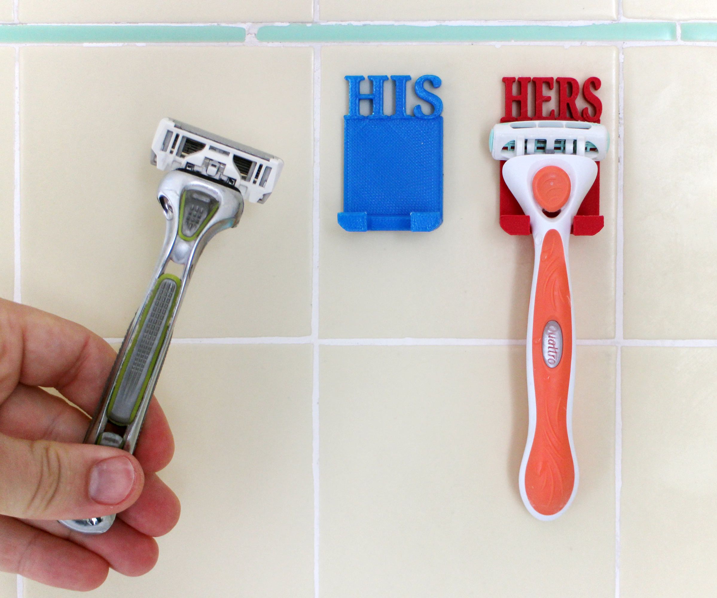 His & Hers Razor Holders