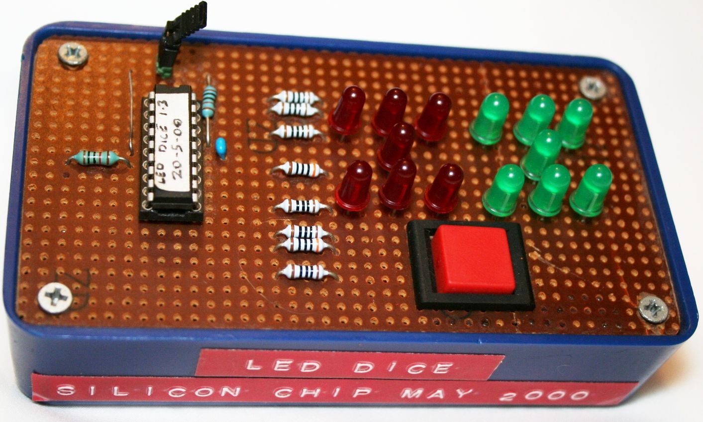 An LED Dice Using a PIC 16F84 (or 16F88)