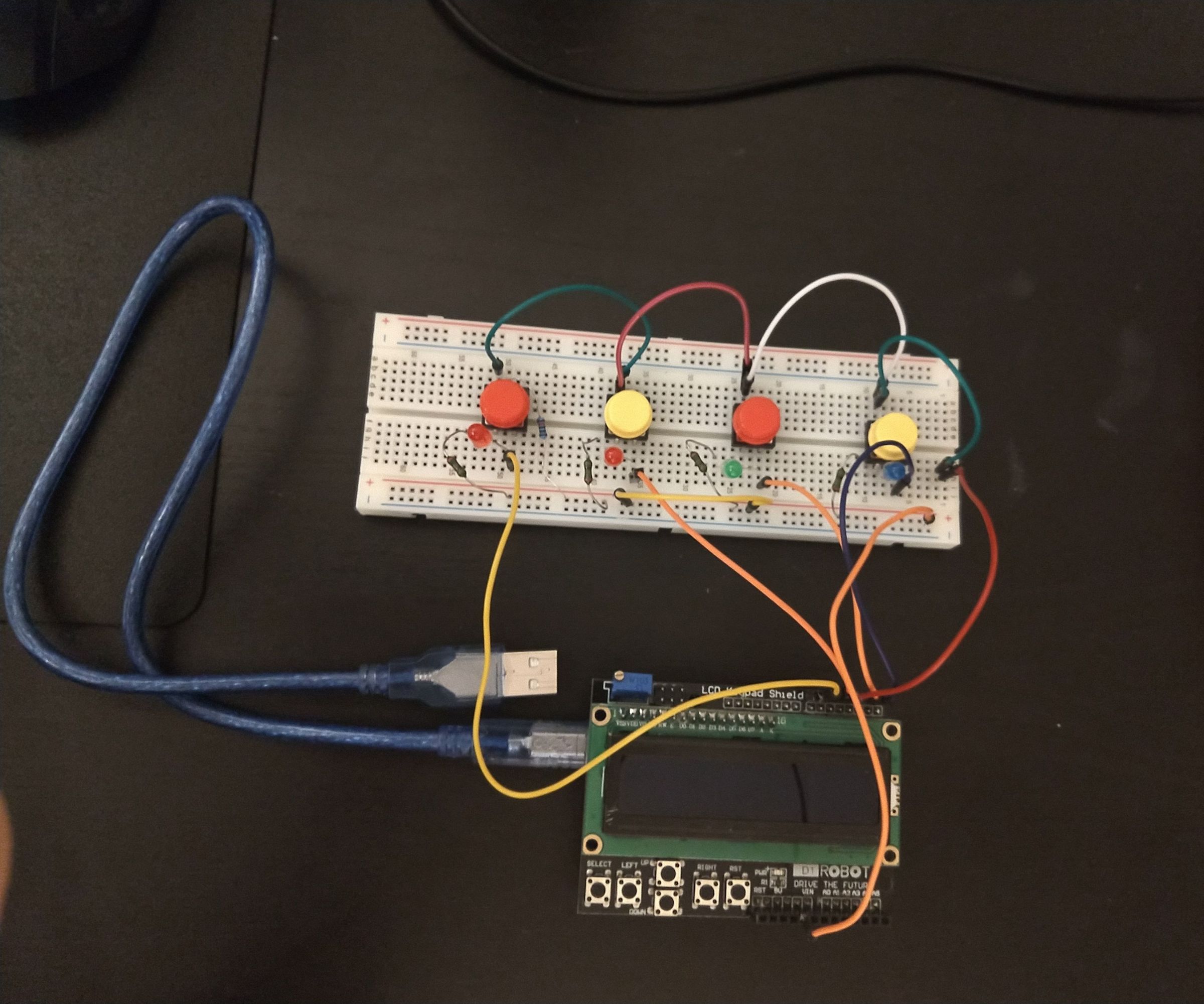 Led Reactie Spel Met Lcd Keypad Shield