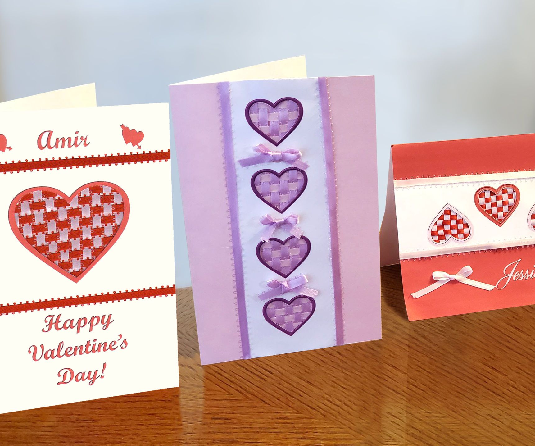 Woven Hearts Greeting Cards