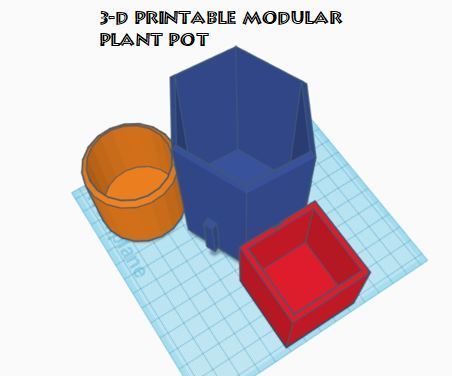  3D-Printable Modular Plant Pot With TINKERCAD
