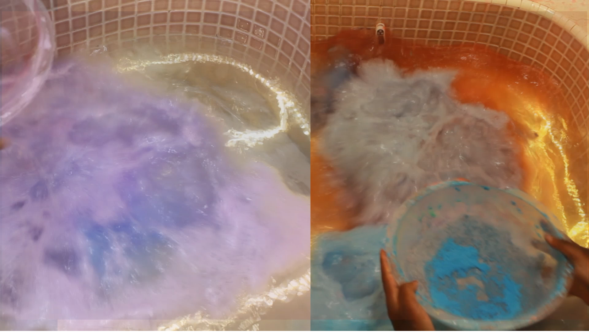 World's Biggest Bath Bombs (Galaxy and Rainbow Colored) 37lbs Each! for Charity 10 Steps