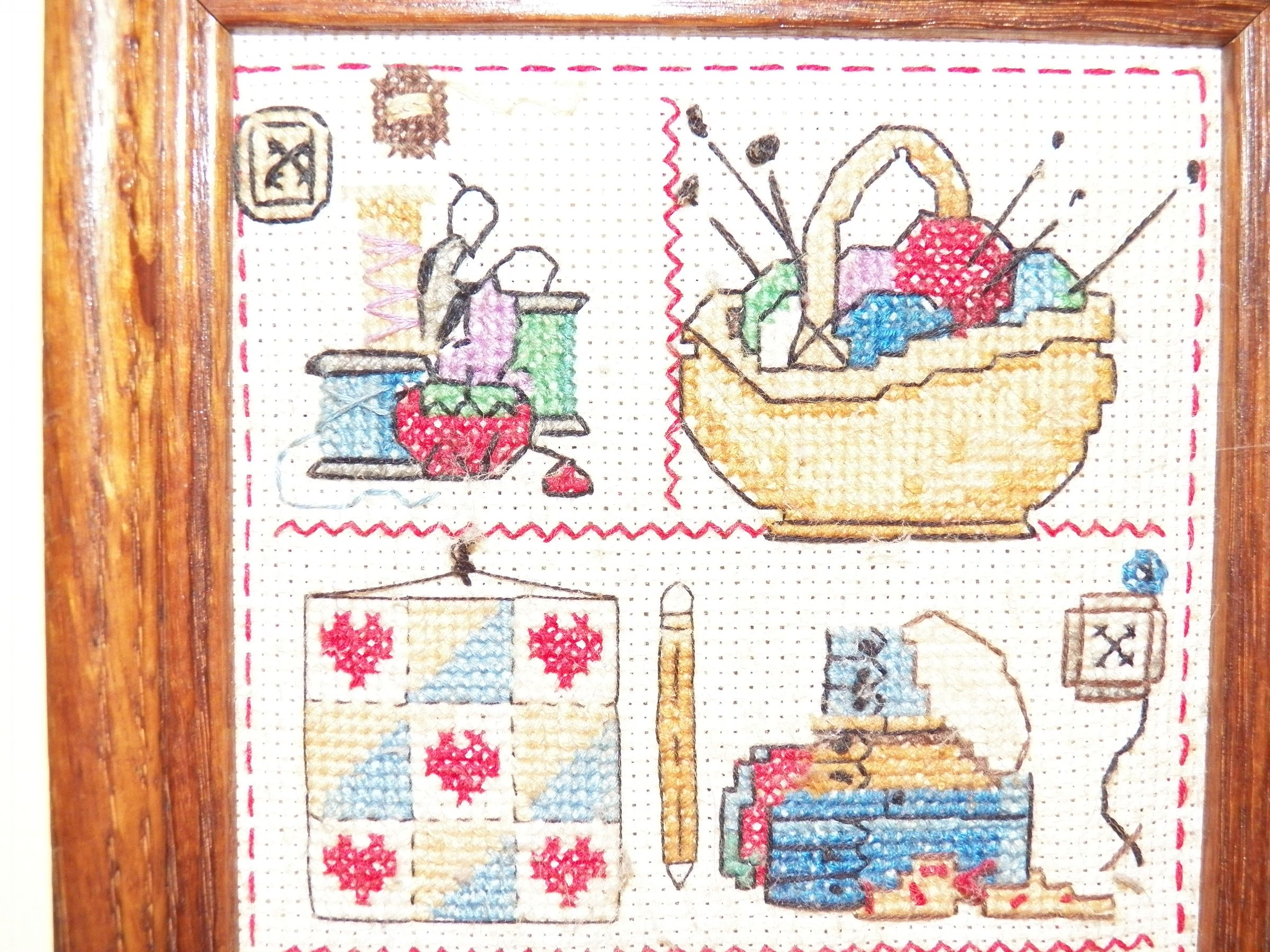 Sewing cross stitch