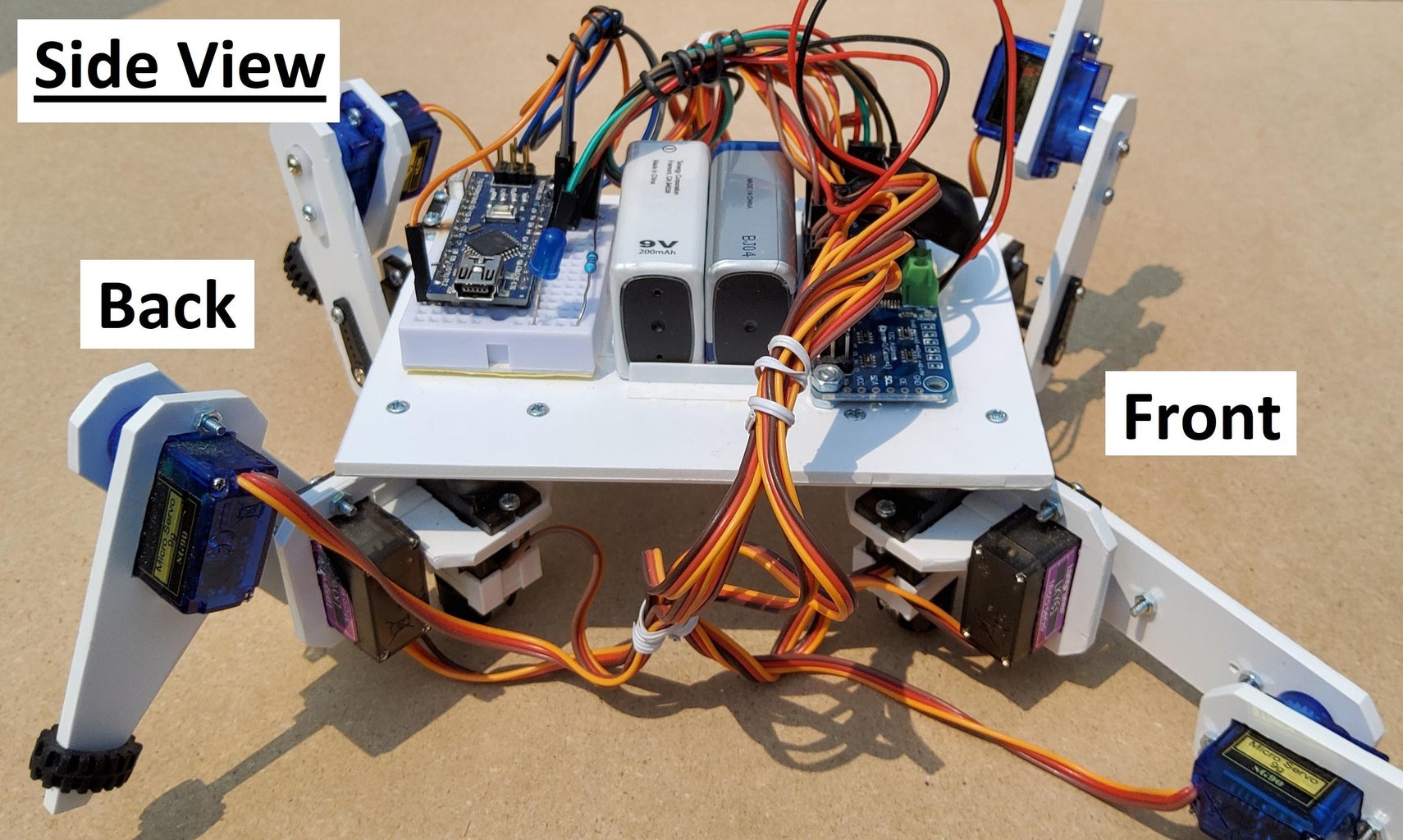 Arduino Quadruped Robot: Walks, Skims & Grips : 13 Steps (with Pictures ...