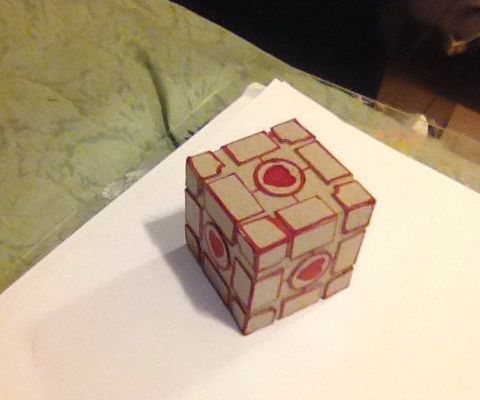Cardboard Weighted Companion Cube