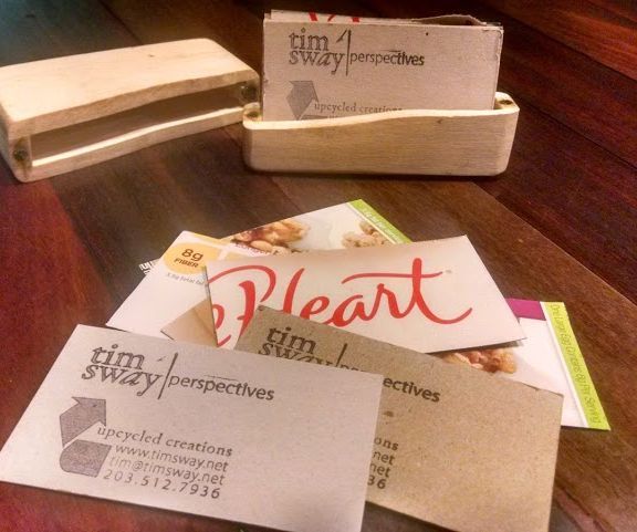 Easy Homemade Upcycled Business Cards