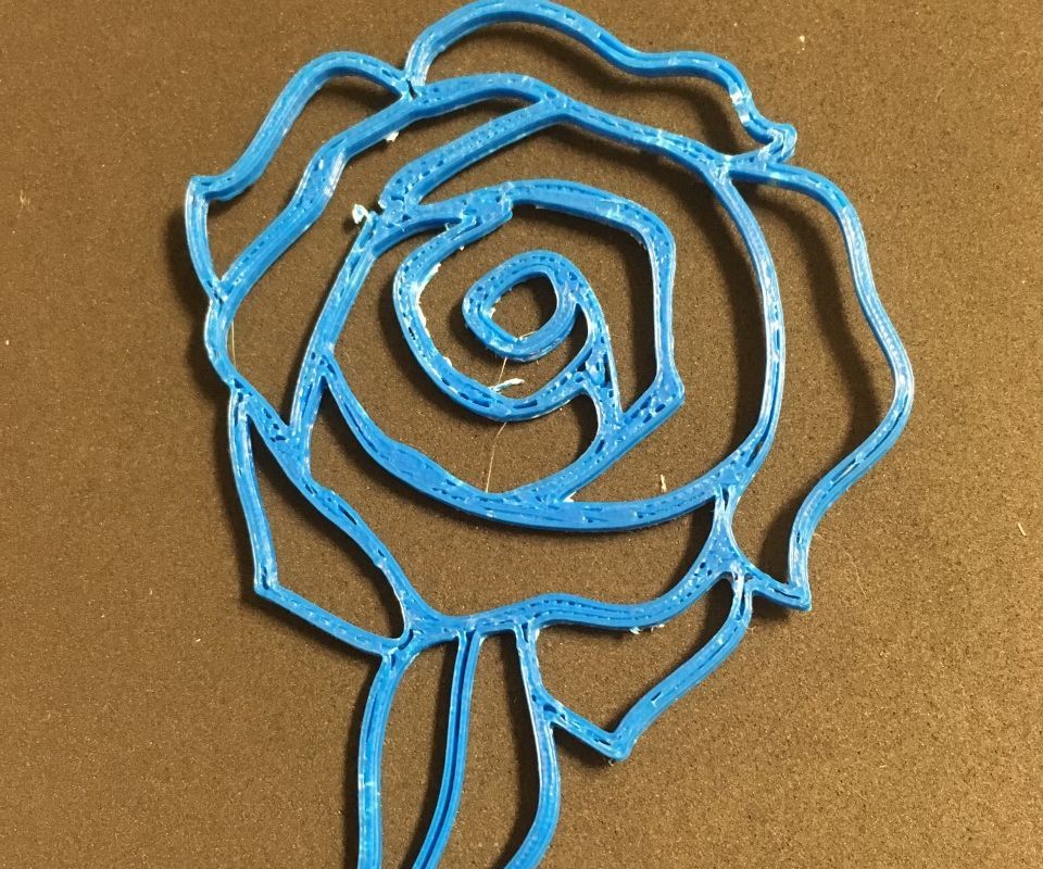 3D Printed Rose Necklace 