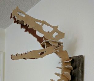 Velociraptor Skull Trophy Wall Mount