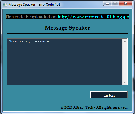 Make your computer speak what you type using notepad