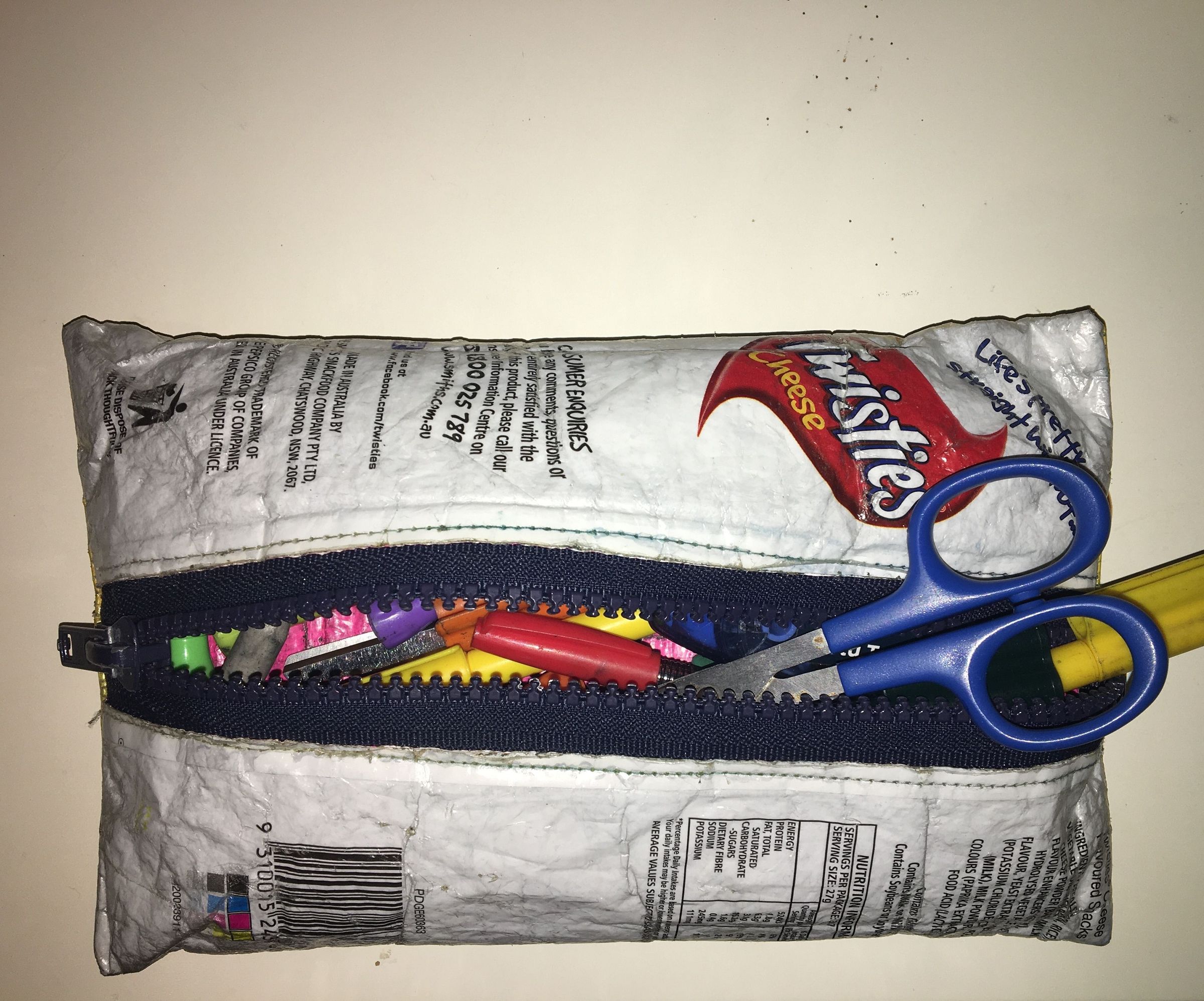 Turn a Chip Packet Into a Pencil Case!