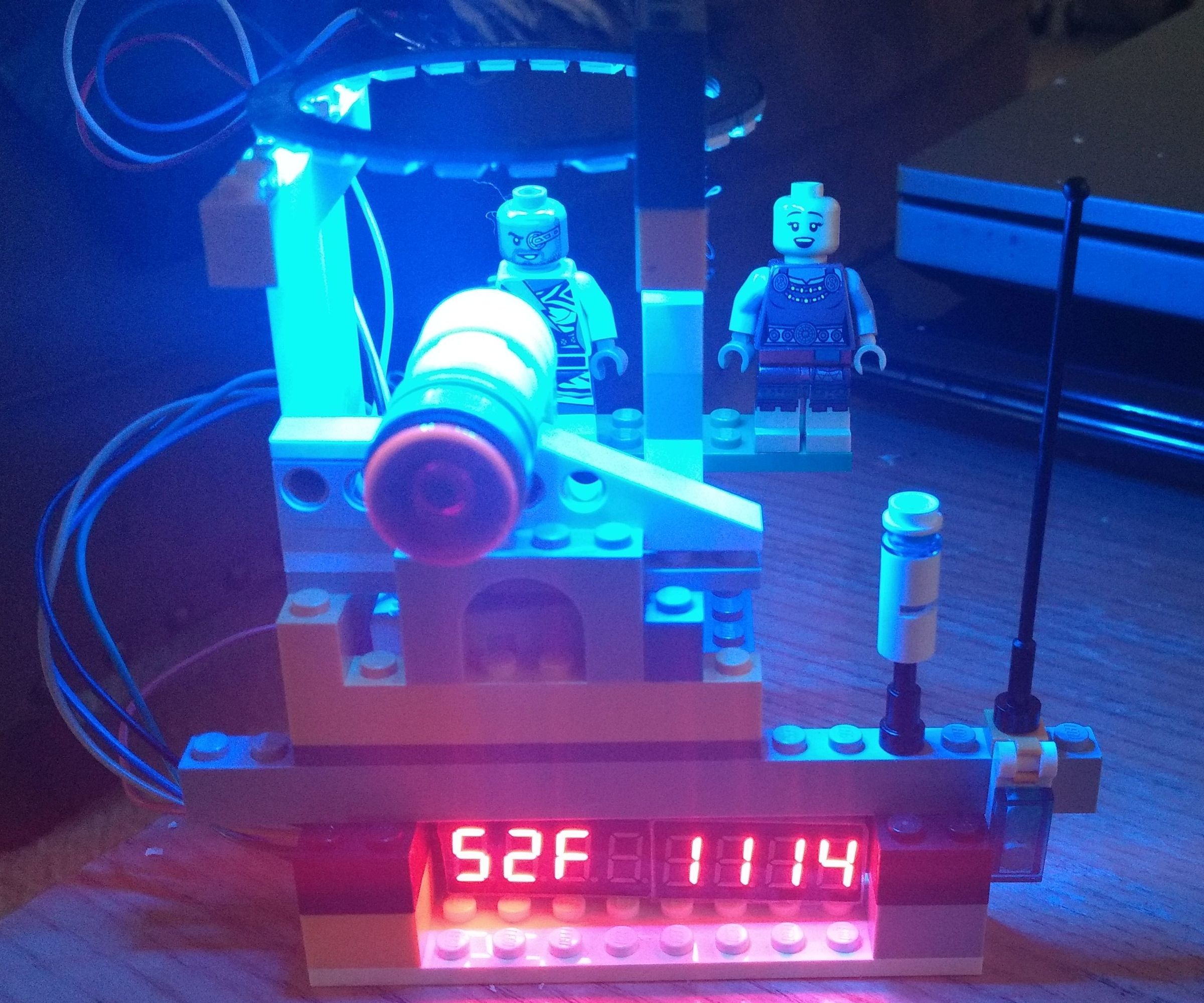 ESP8266 ESP-12E Arduino Clock W/ Outside Temp & LEGOS & NeoPixel Ring