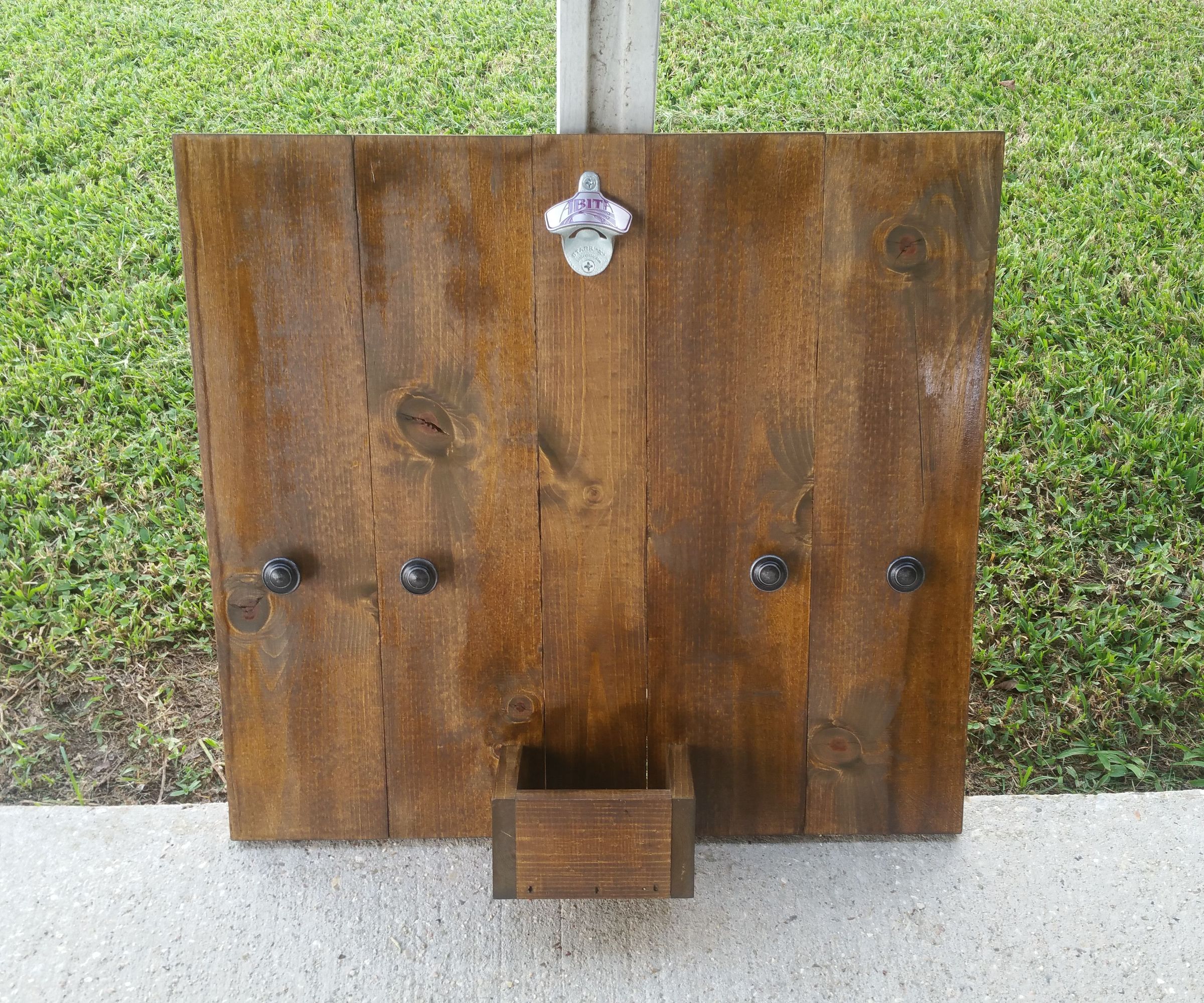 BBQ Tool Rack and Bottle Cap Opener Station