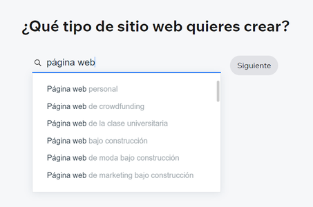 SELECCIÓN DEL TIPO DE SITIO