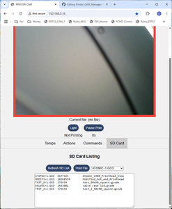 3D Printer Manager and Live Video Stream