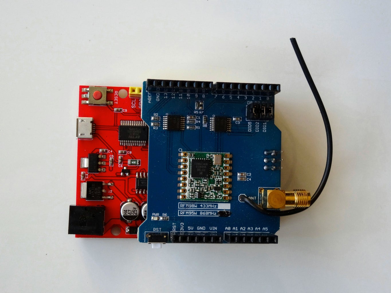 Arduino and Visuino: Long Distance Remote Light Sensor With RFM95W ...