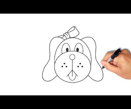 How to Draw a Dog Face [less Than 1 Minute]