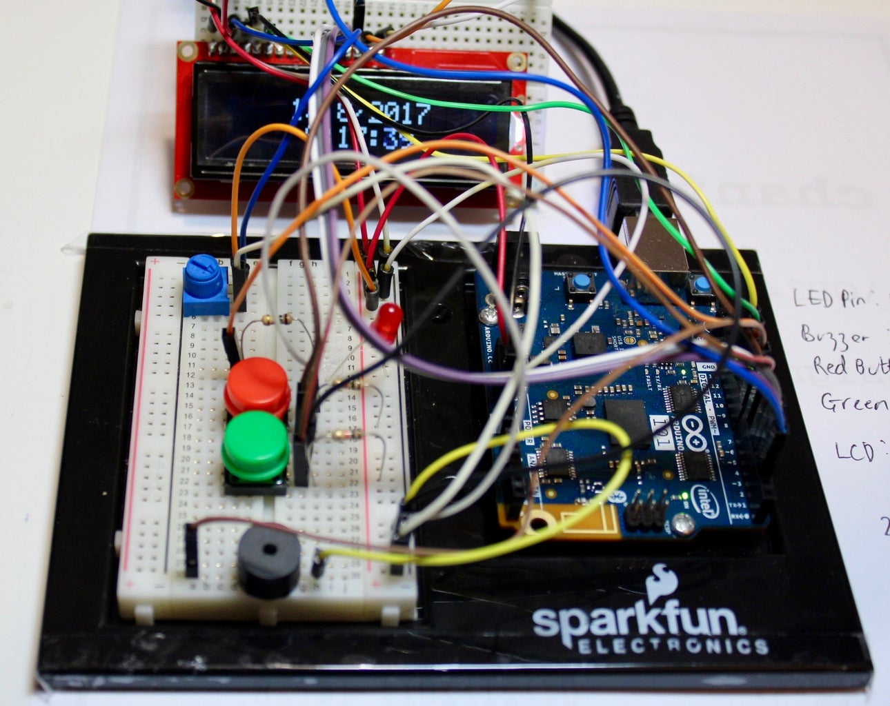Alarm Clock Using the RTC of the Arduino 101 : 5 Steps - Instructables