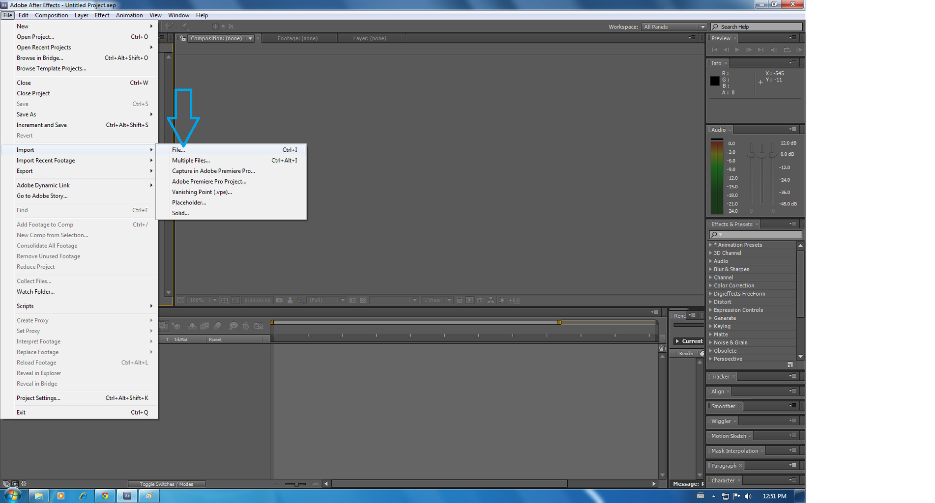 Step 3:  Import Your Footage