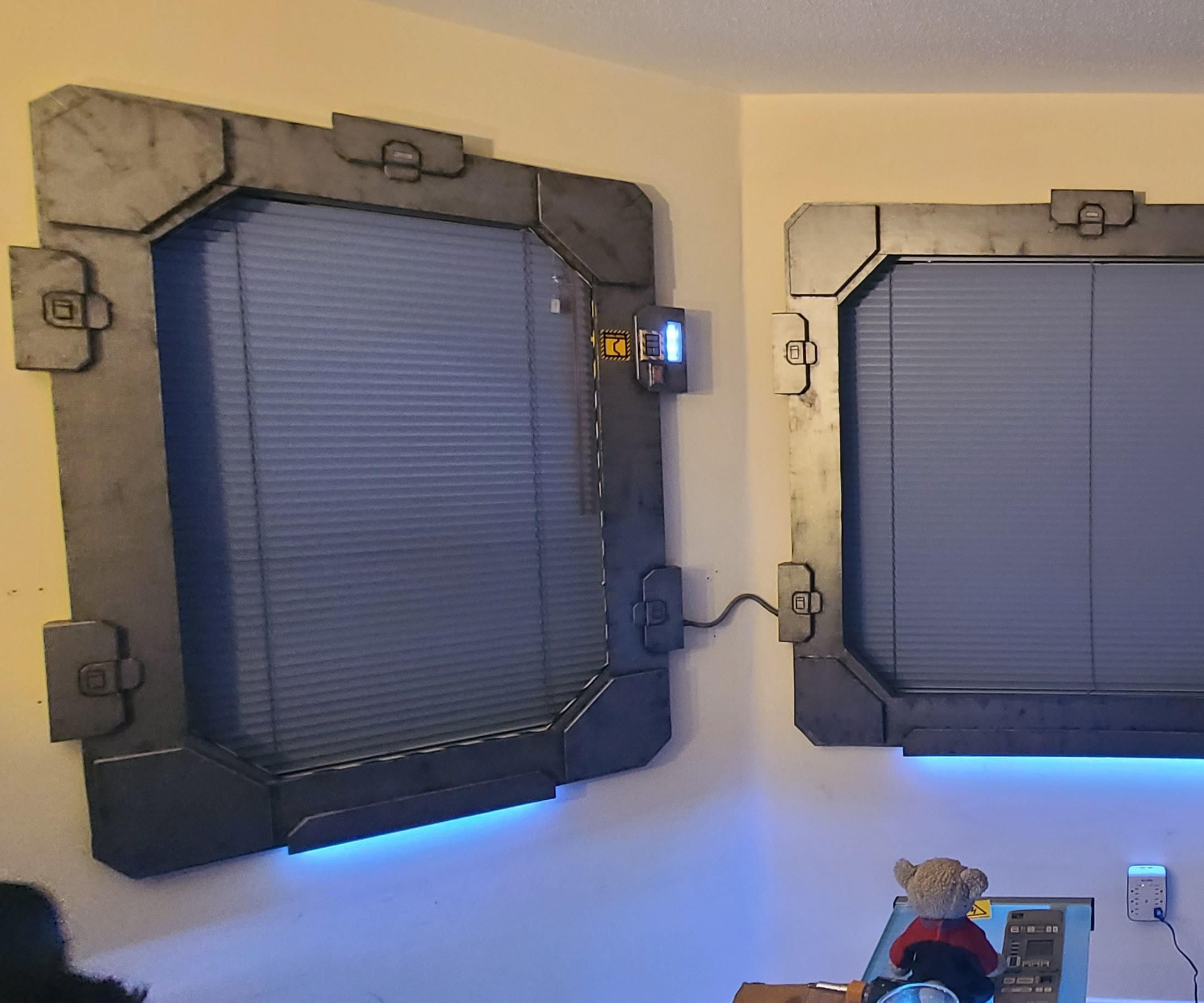 Space Station Themed Friction Mount Window Frames With Smart Lighting