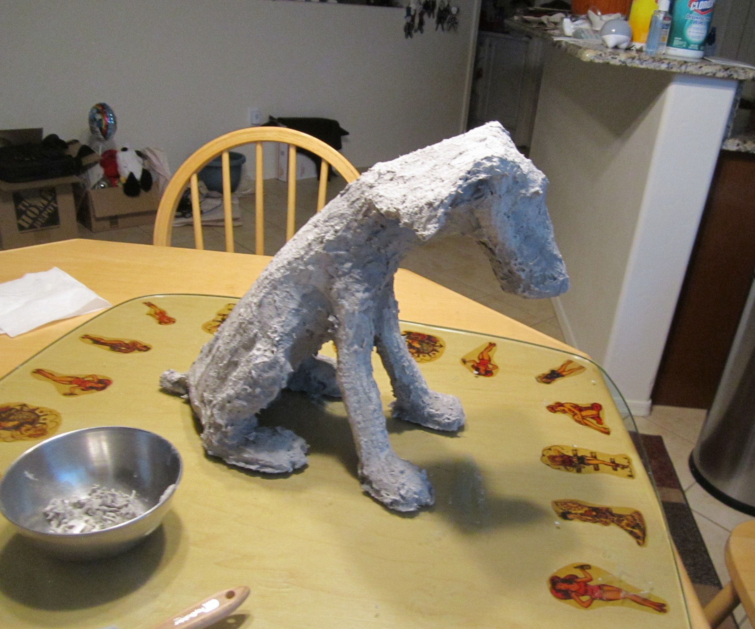 Papier-mâché Puppy