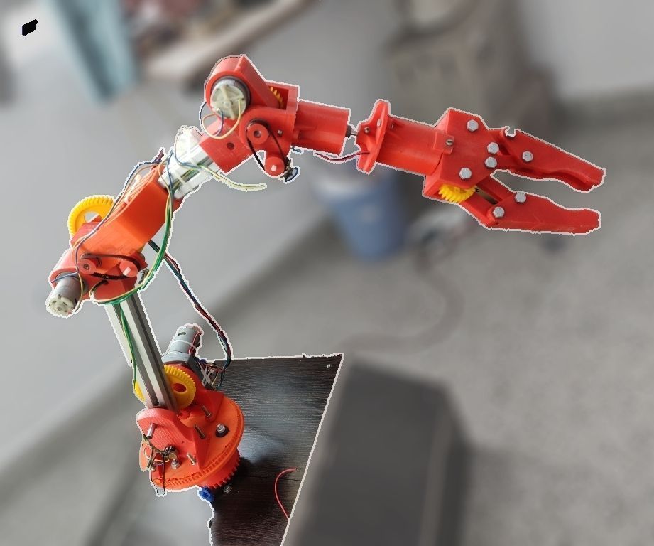 Moslty 3D-printed Robotic Arm That Mimics Puppet Controller