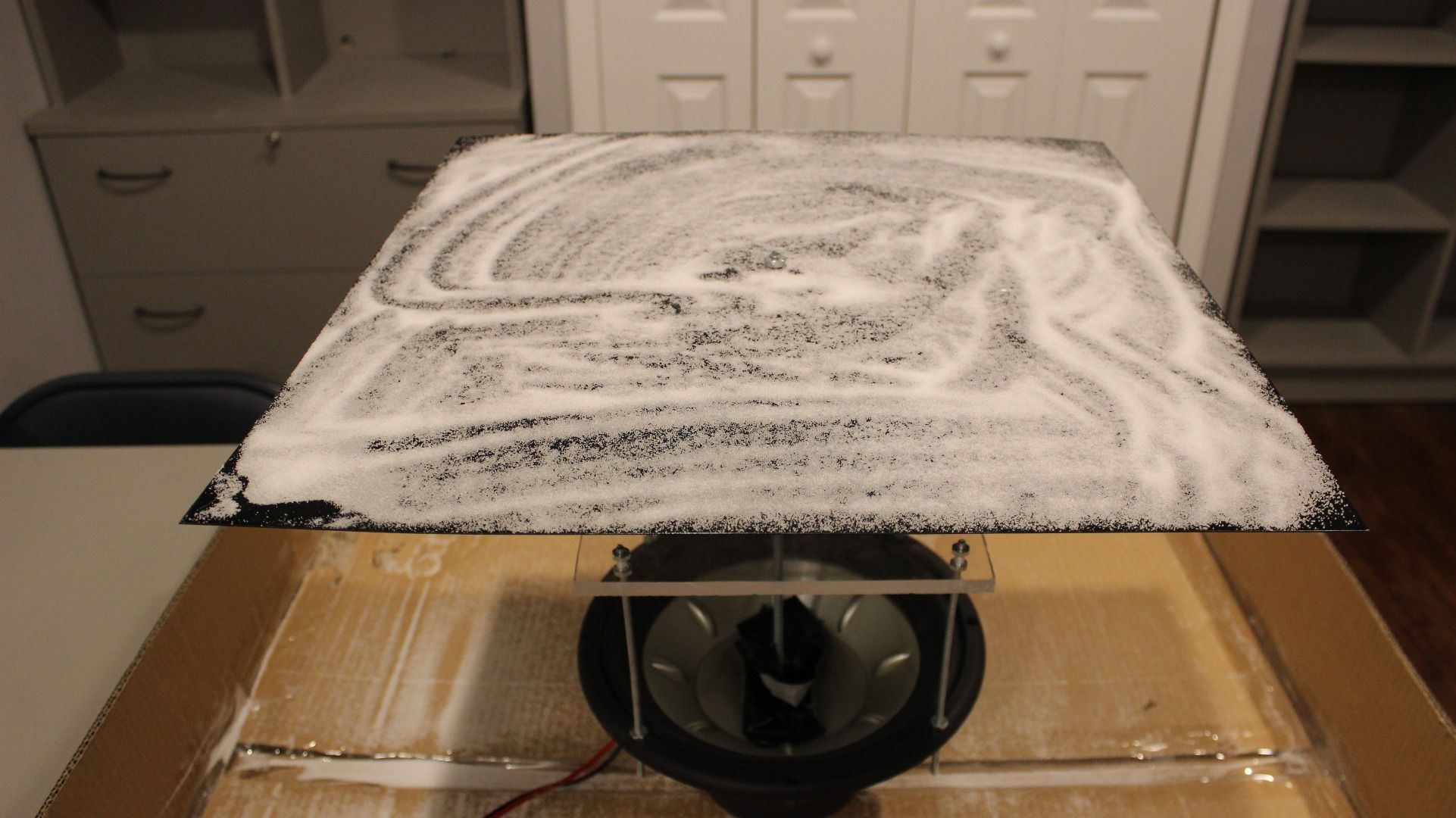 Salt on the plate, pattern forming