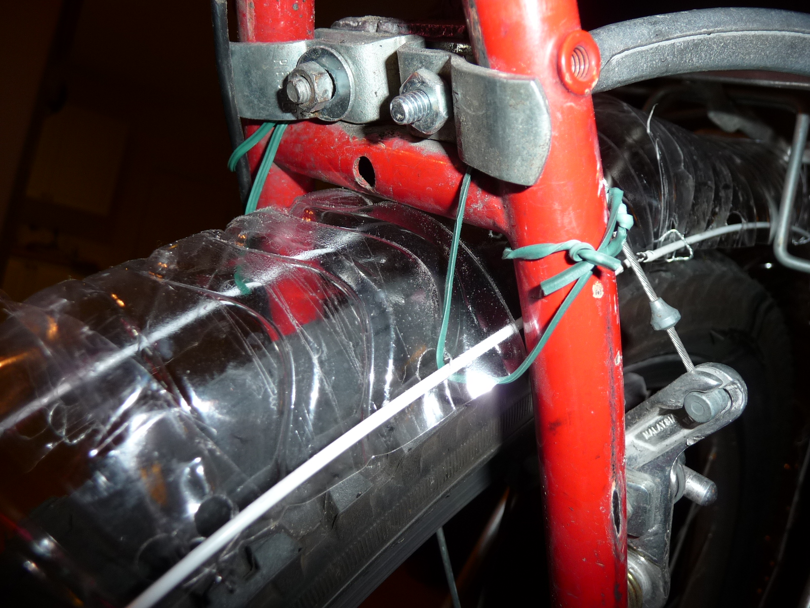 Bike Fenders From Water Bottles and Clothes Hangers 7 Steps