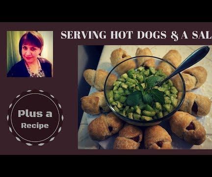 Hot Dogs and Avocado Salad As a Quick Snack: Served With a Style 