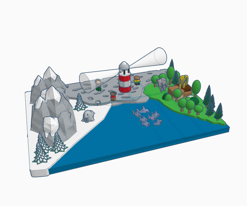 Four Different Regions of Earth Diorama 