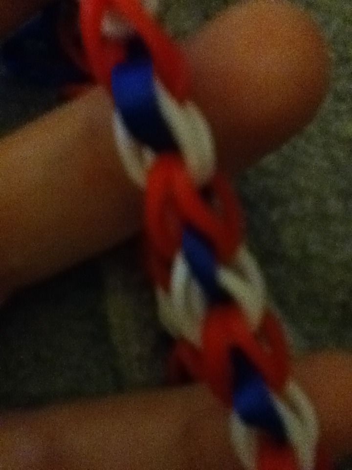 Rainbow Loom Single With Ribbon