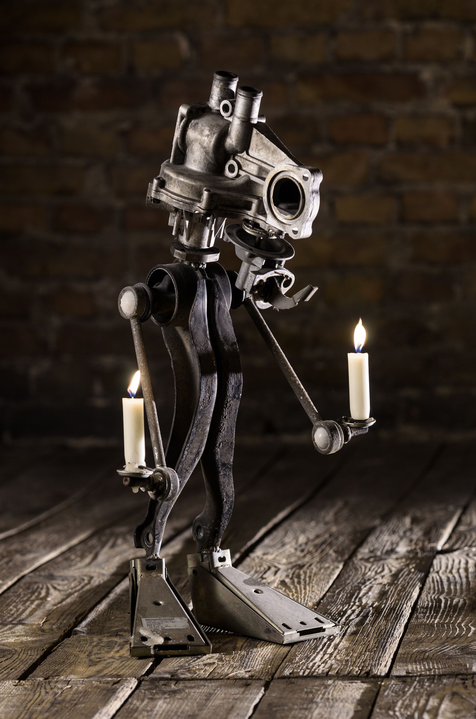 Industrial Monster Candlestick