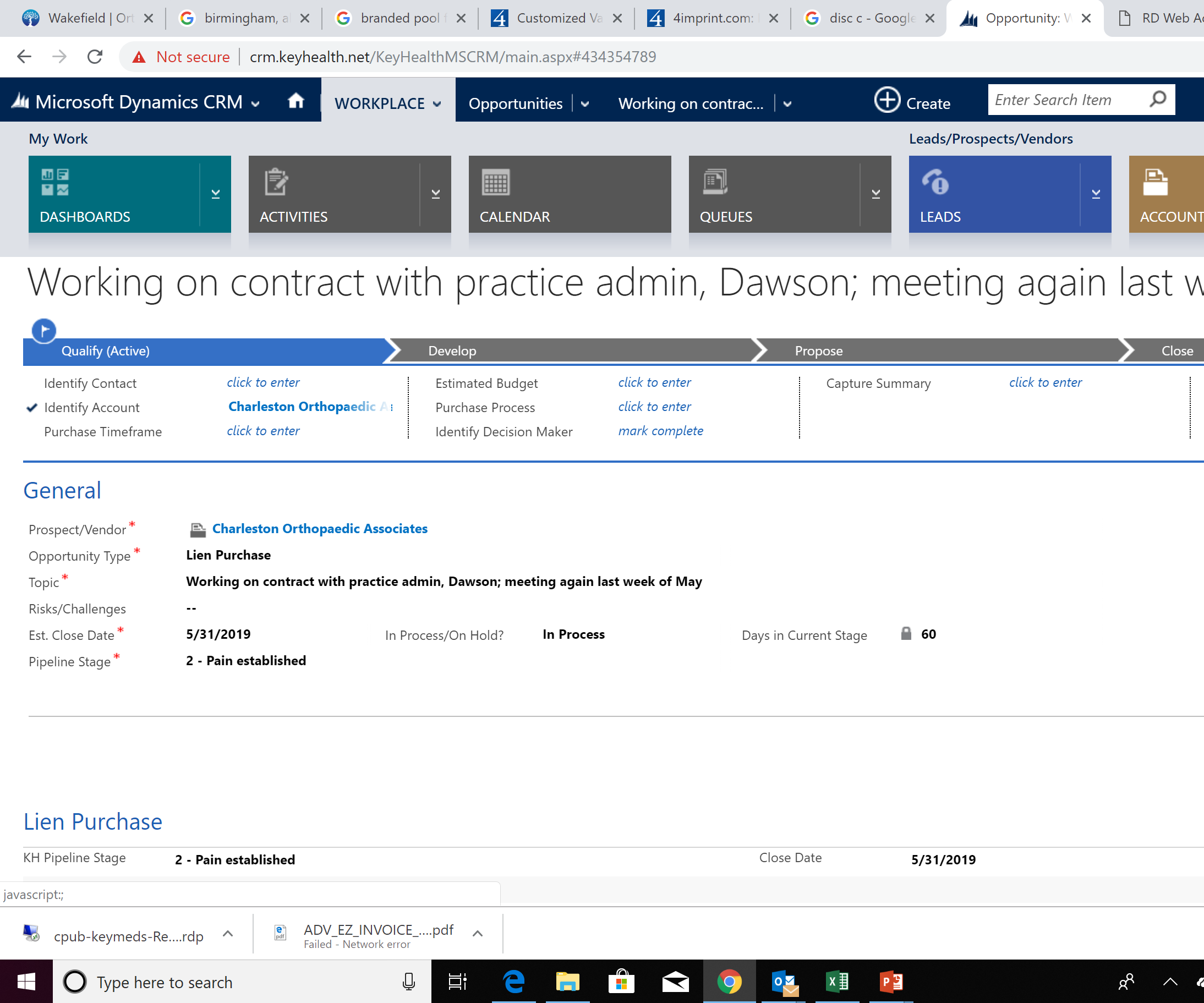 Create New Account in the CRM