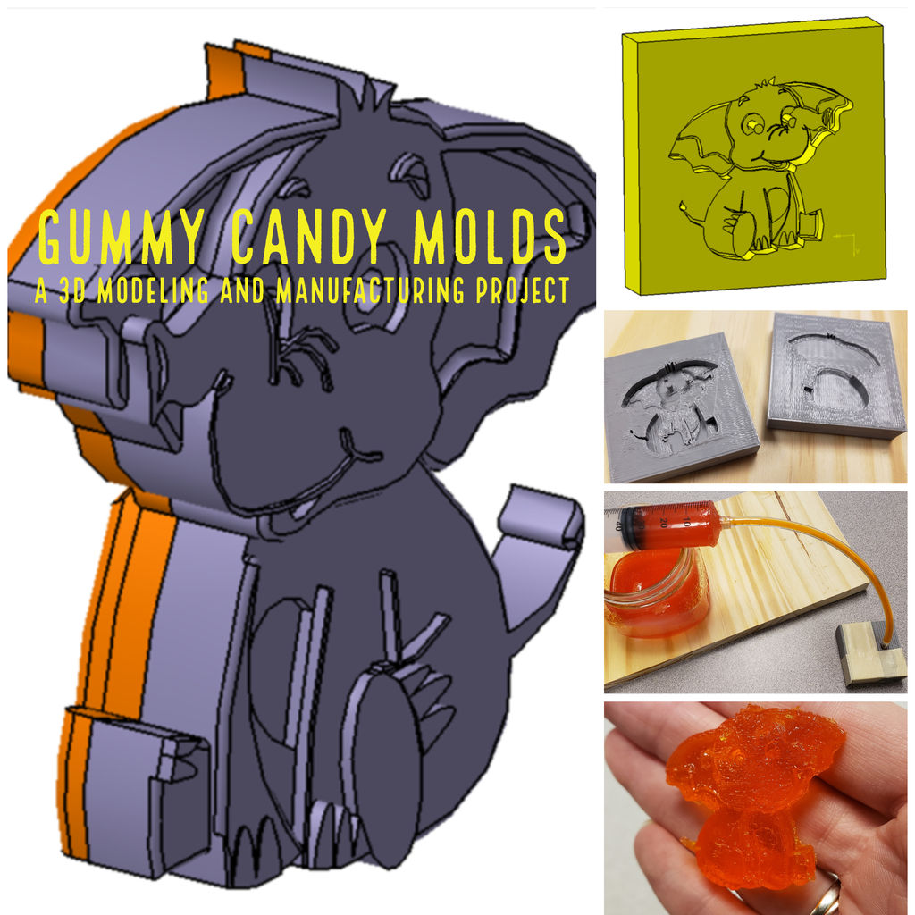 Gummy Candy Molds an Engineering Project That Applies 3D Modeling to Manufacturing Processes 8