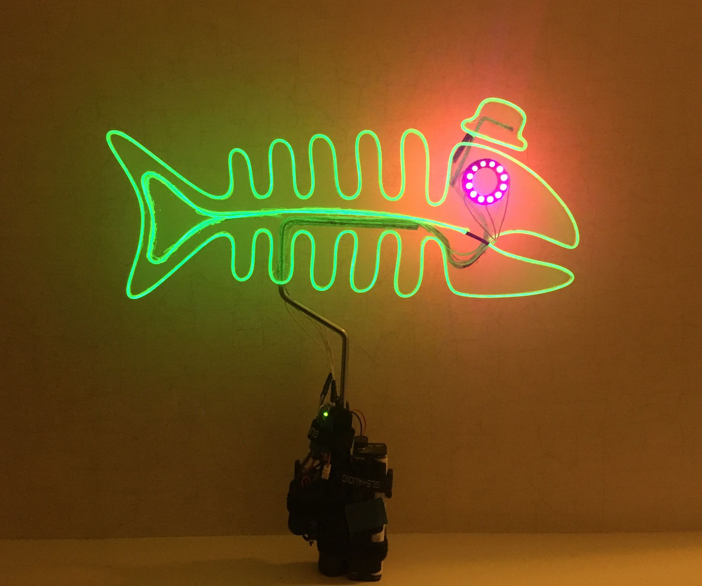 EL Wire Fish With LED Eyes 