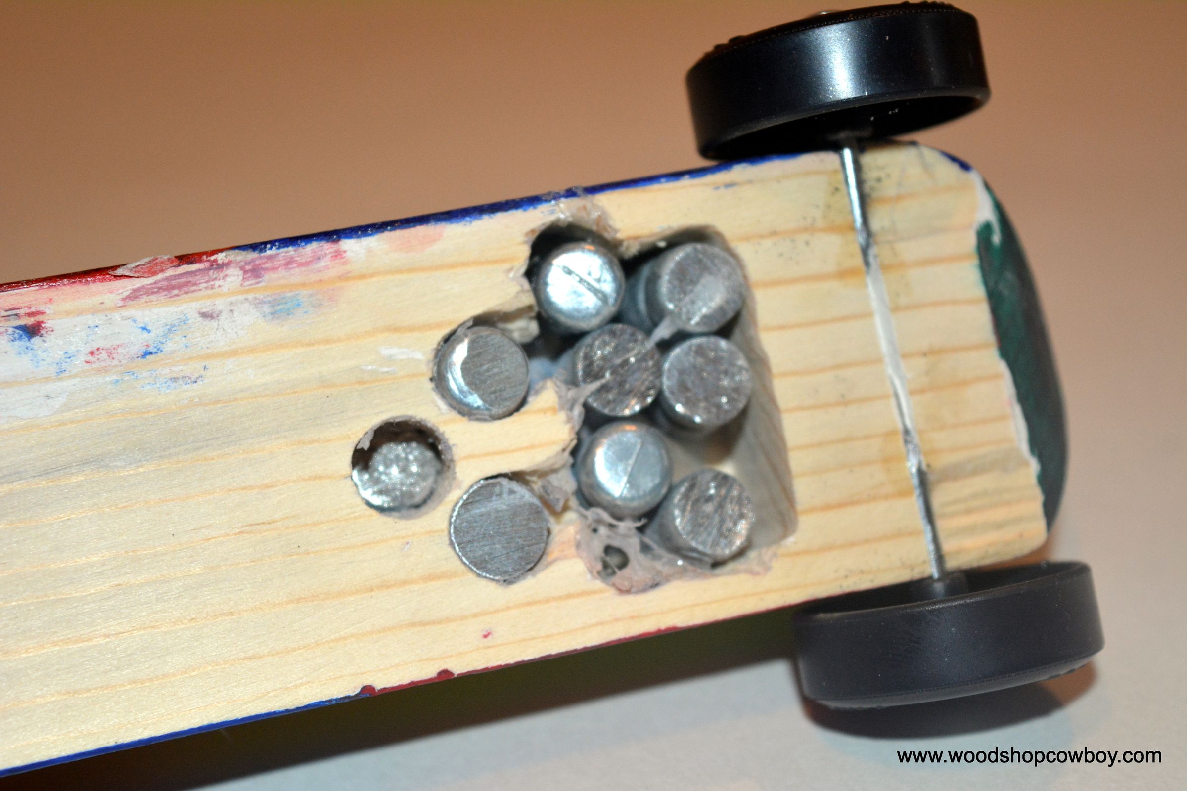 Pinewood Derby Weight Placement