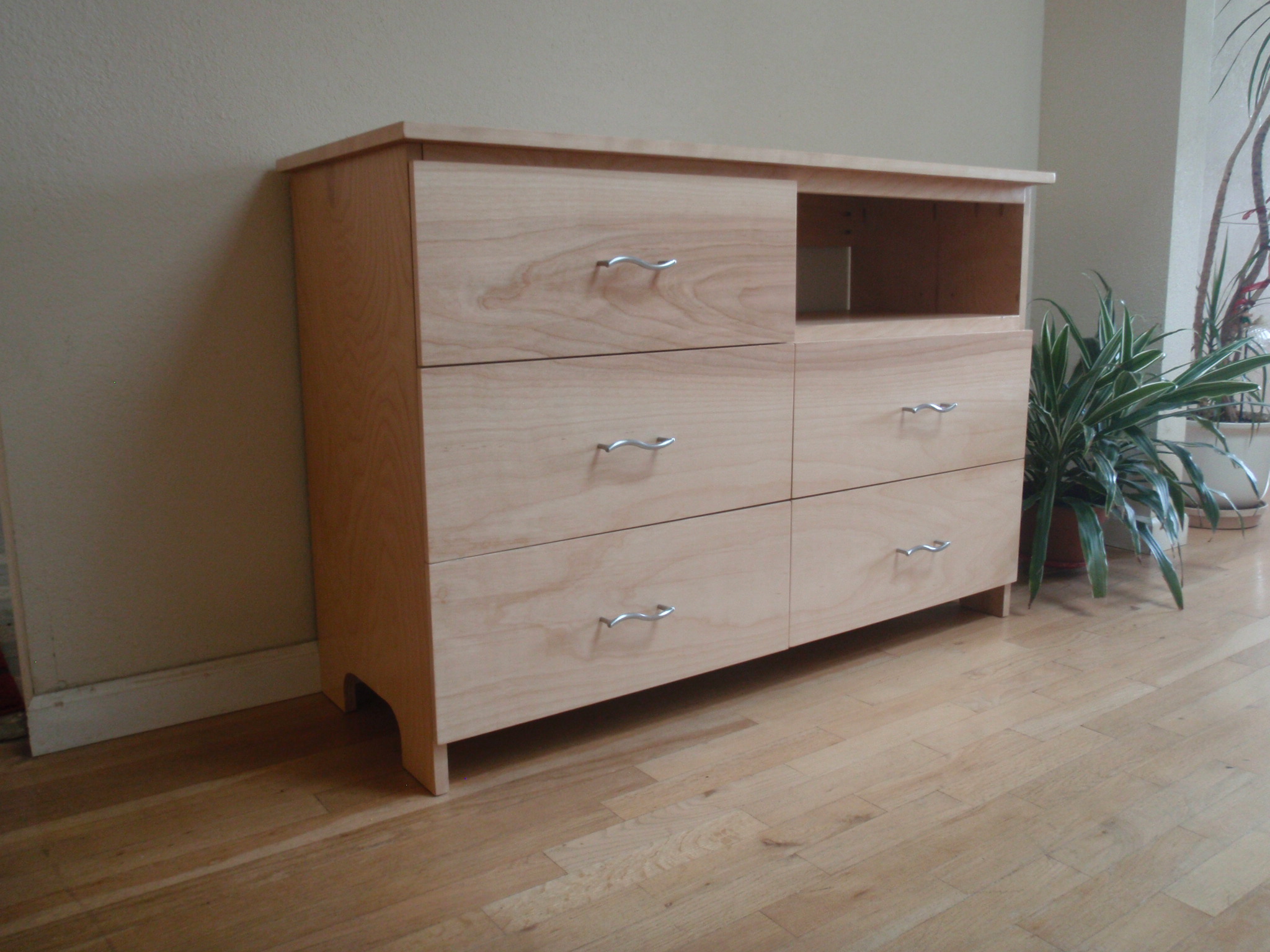 Minimalist Style Dresser With Electronics Bay