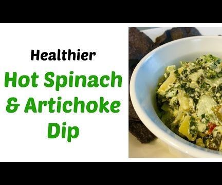 Hot Spinach & Artichoke Dip - Healthier Recipe With Greek Yogurt