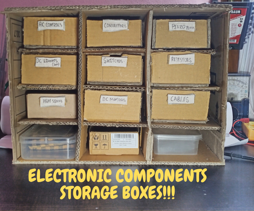 Make Your Own Electronic Components Storage Boxes!!!!