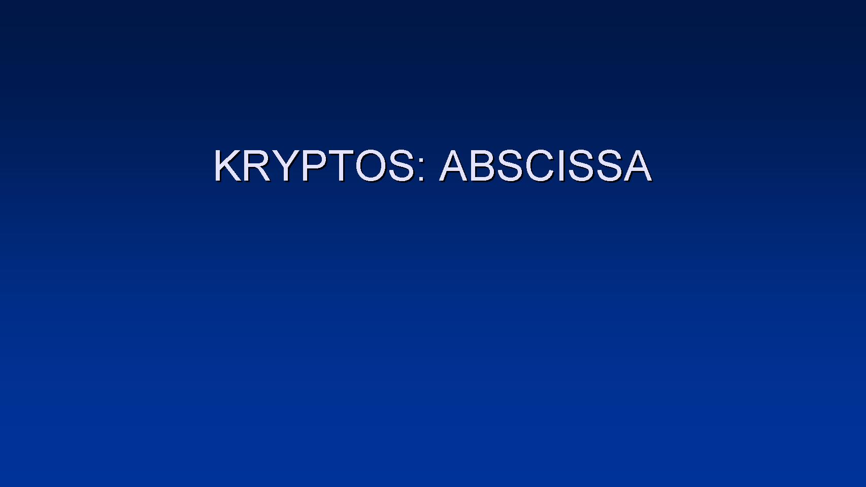 HOW TO SOLVE SANBORN'S KRYPTOS: PART 3 - ABSCISSA
