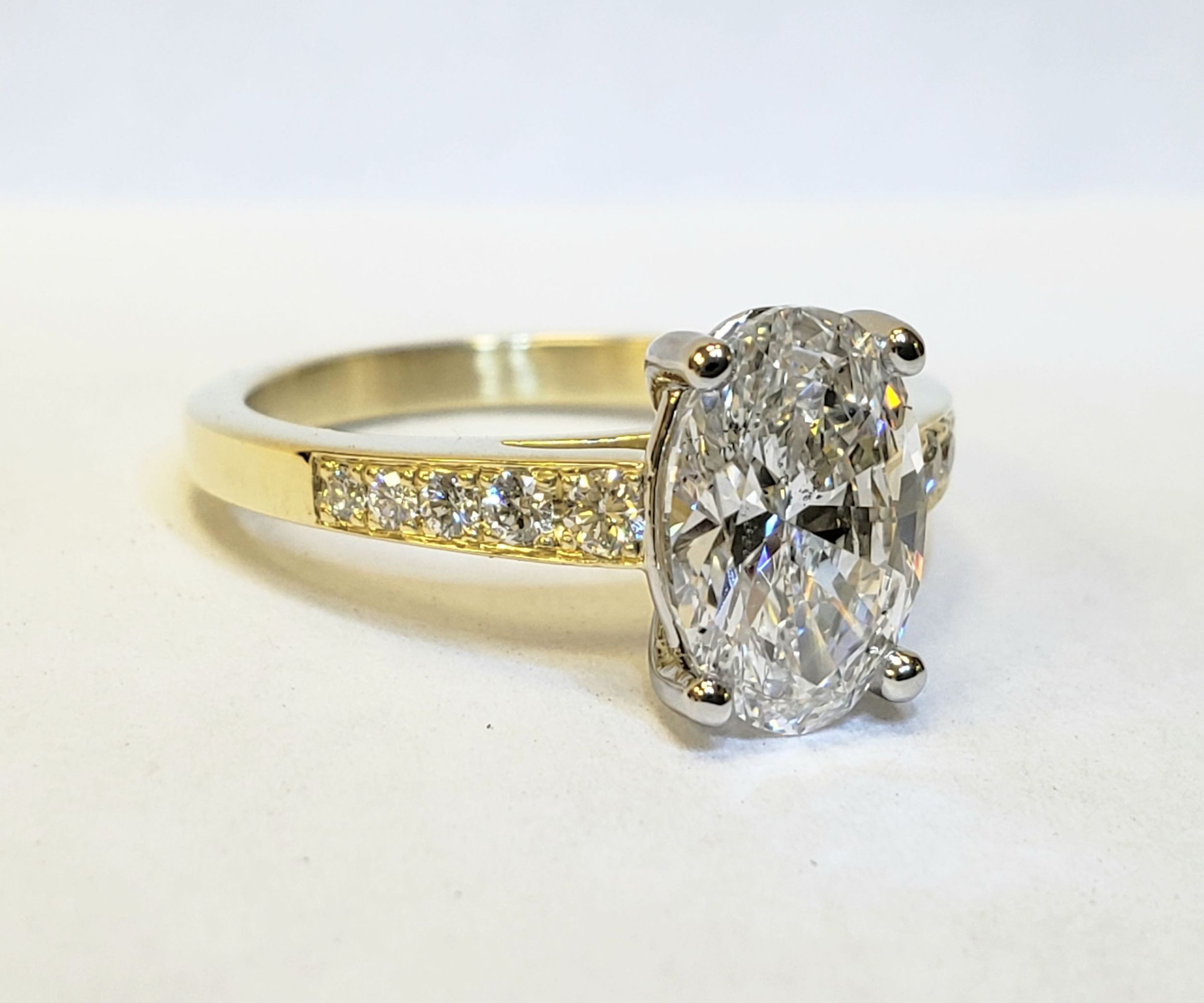 Solitaire Ring With Accent Stones