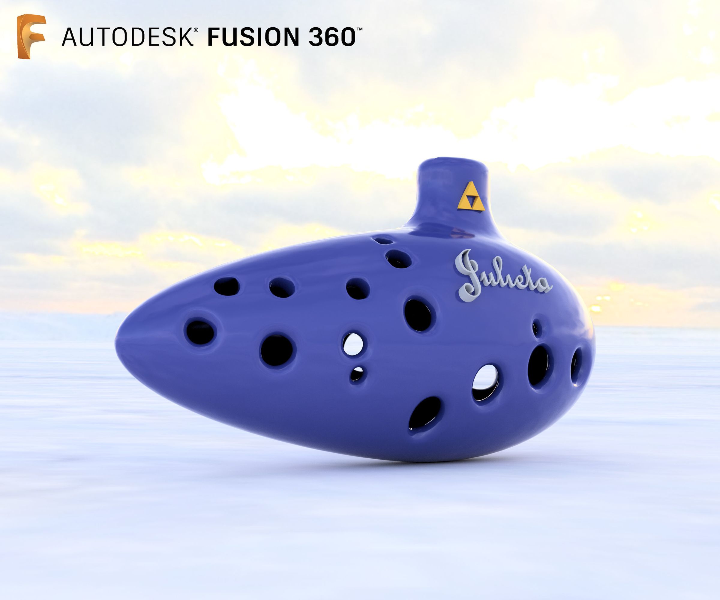 Ocarina Del Tiempo En Autodesk Fusion 360