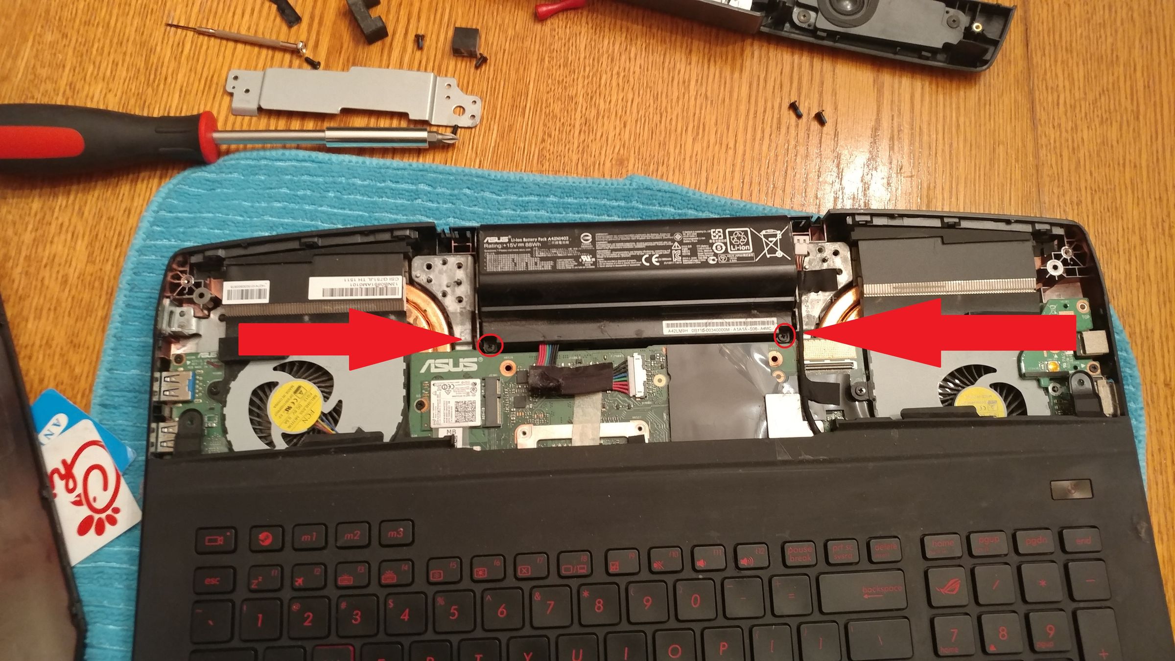 Batterie Asus Rog G751JT 88Wh (15V / 5800 MAh) - Pour Pièces / HS - Li-Ion